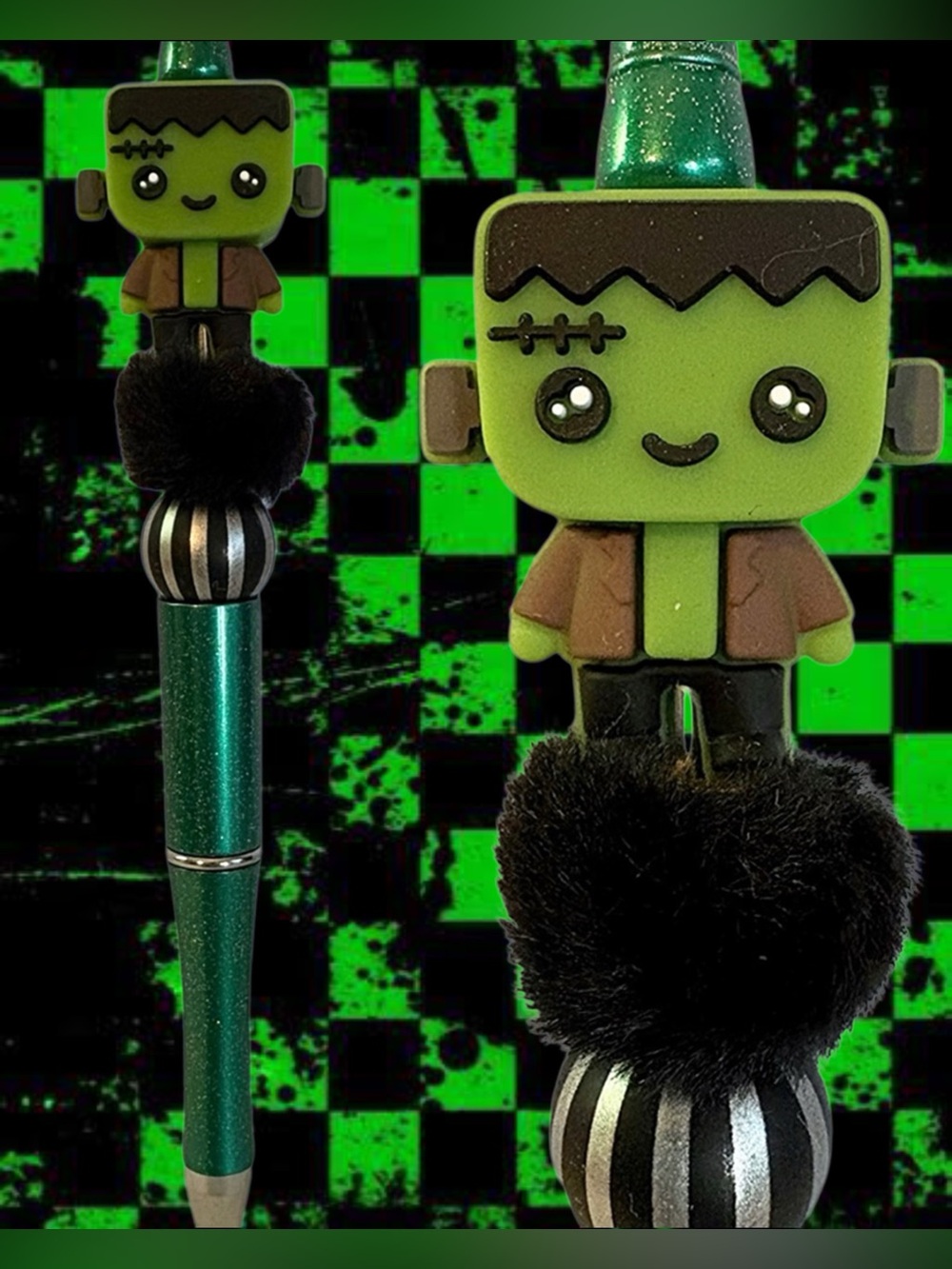 Handmade Green Little Frankenstein Pen